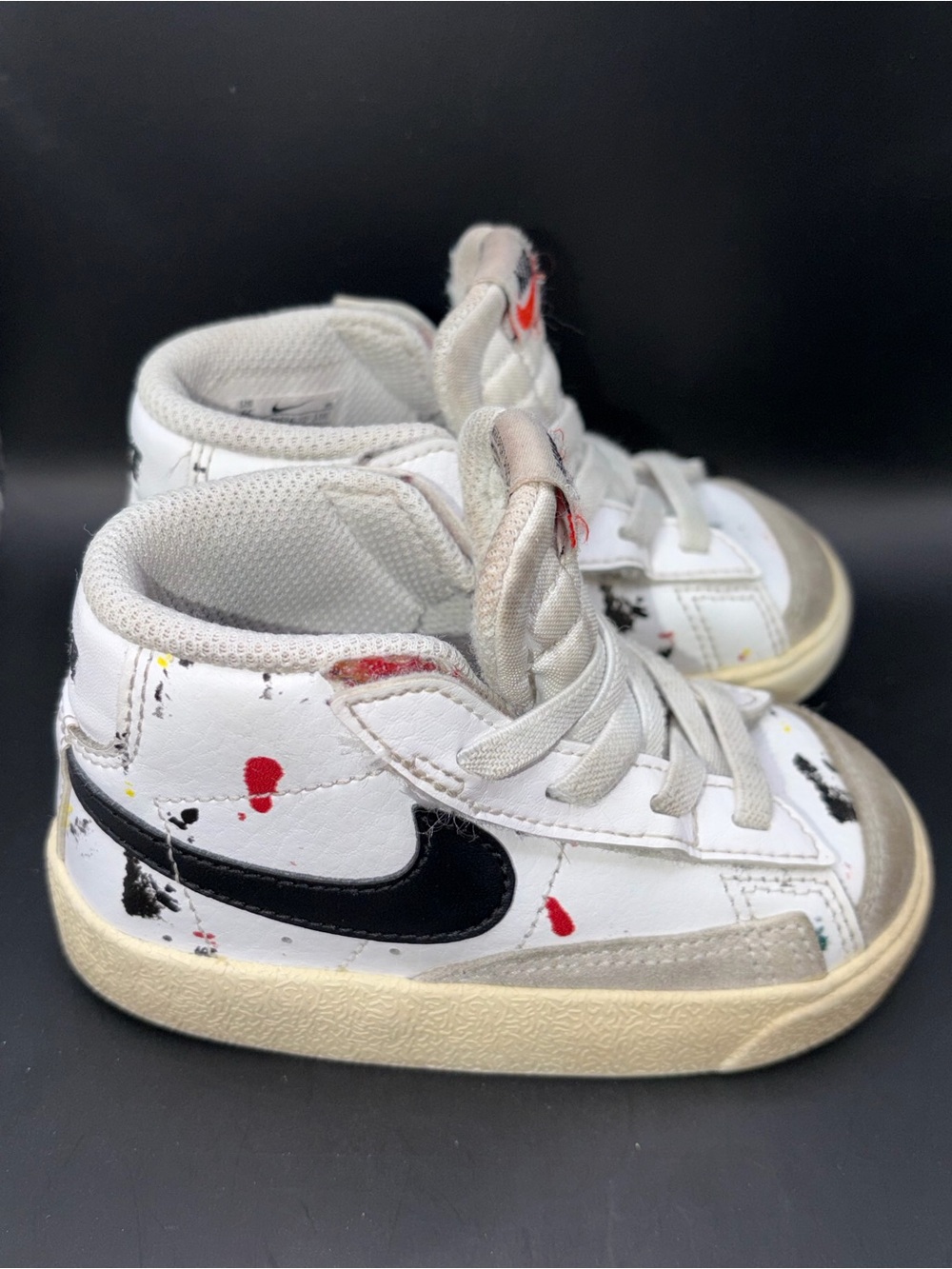 Toddler / Baby Size 6 NIKE BLAZER MID 77 PAINT SPLATTER SHOES